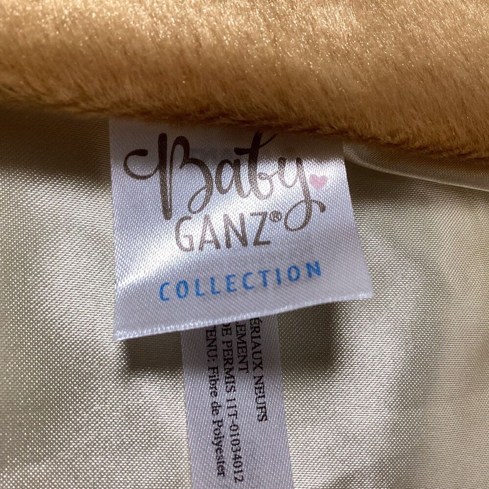 Baby Ganz Collection Brown Teddy Bear Security Blanket Plush Lovey Satin NWT - Picture 6 of 9